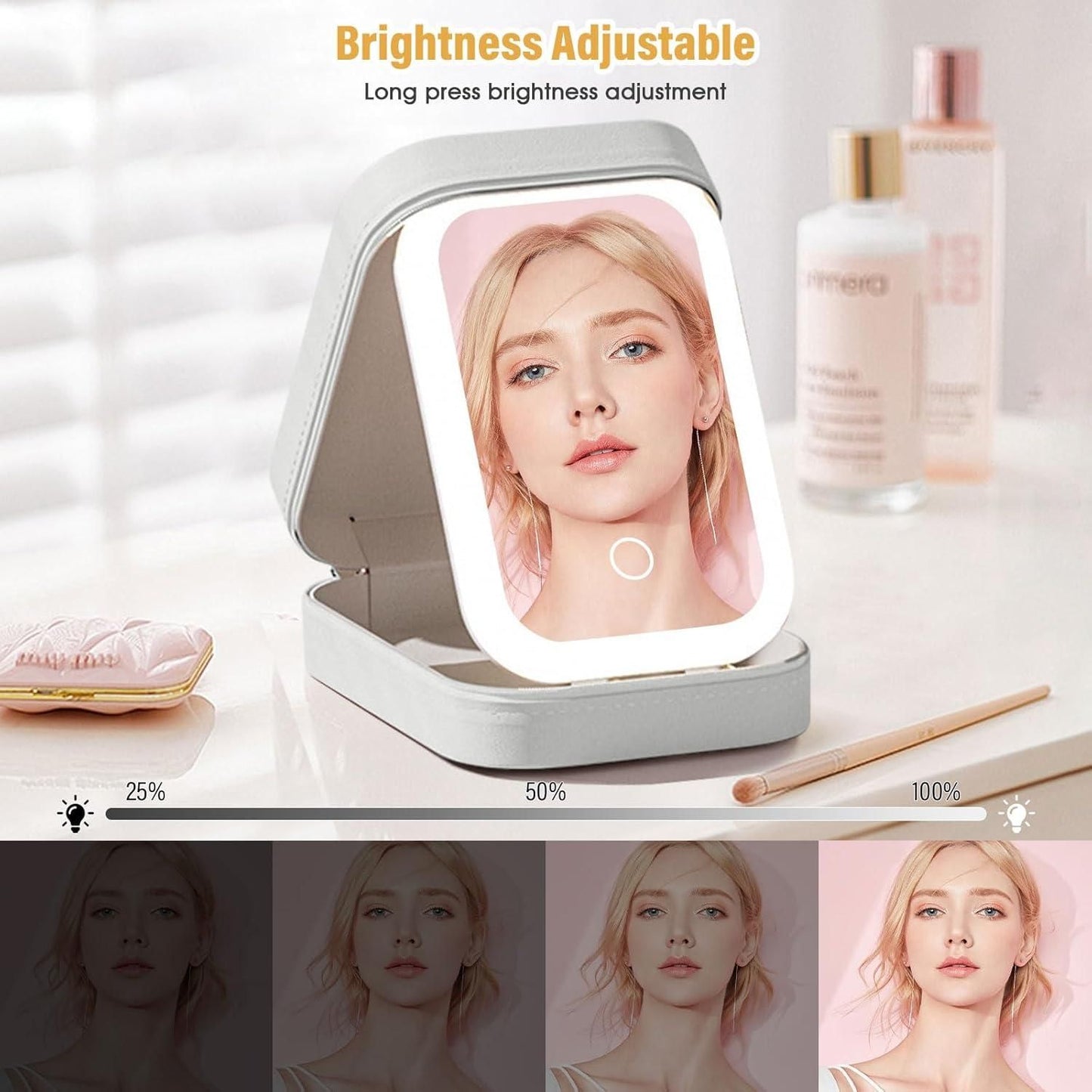 Jewelry Box with LED Mirror